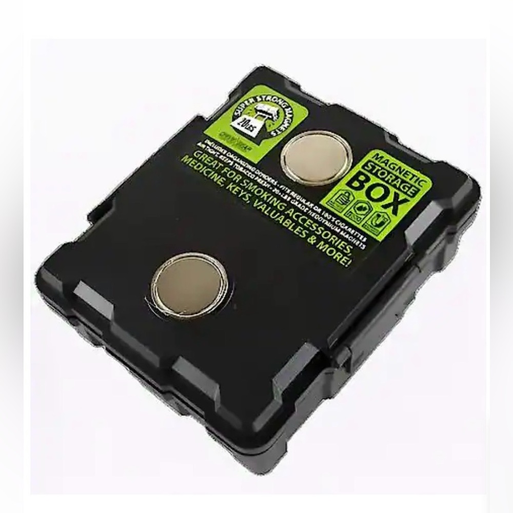 Magnetic Stash Box / Storage Box: Air Tight Storage Container, Black Lock Box